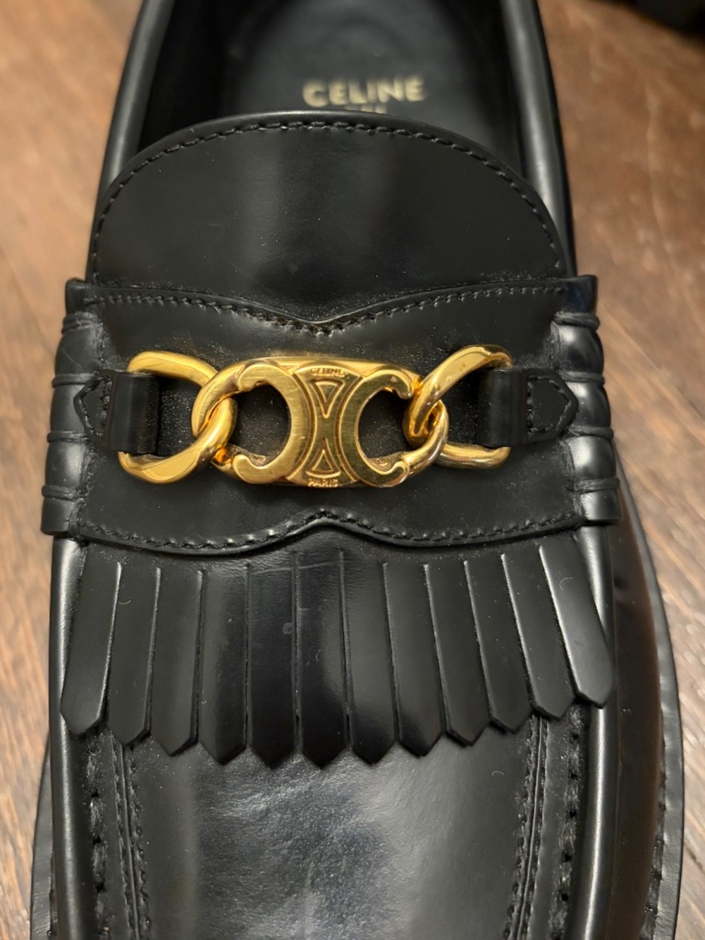 Celine Margaret Chunky Loafers with fringe and Triomphe chain size 6 / IT 36 - Picture 7 of 11